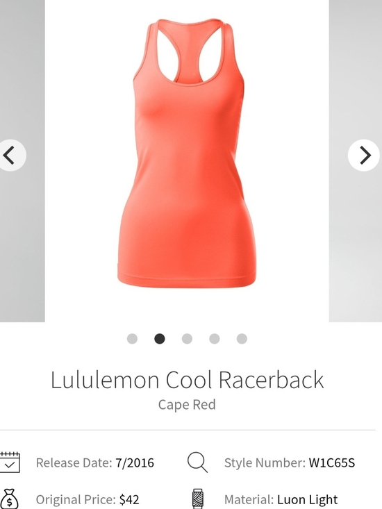 lululemon athletica Tops - NWT Lululemon Cool Racerback Tank - Cape Red